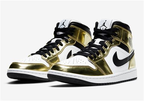 nike air jordan 1 mid weiß|jordan 1 mid white metallic gold.